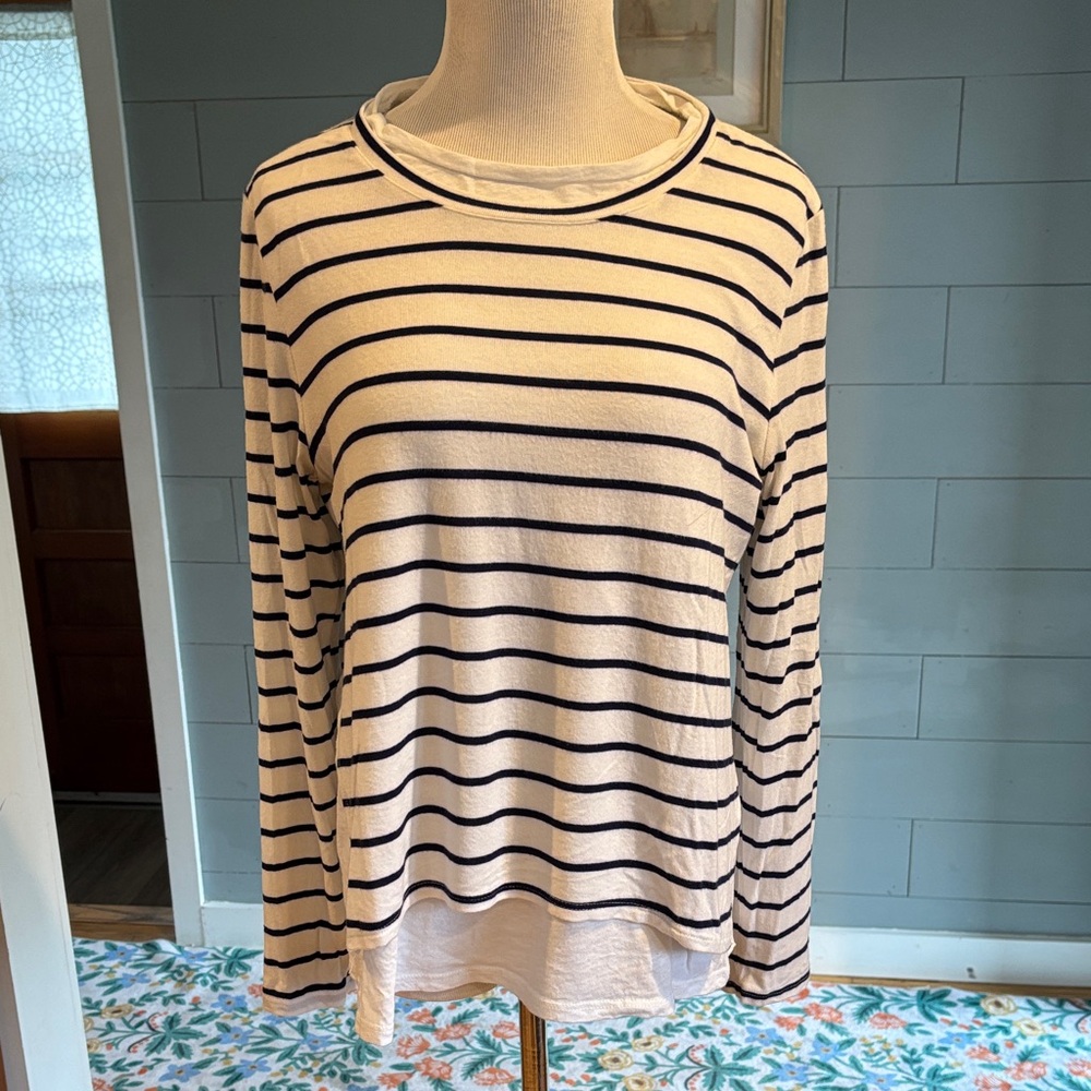 Generation Love Navy Striped Long Sleeve‎ Tee